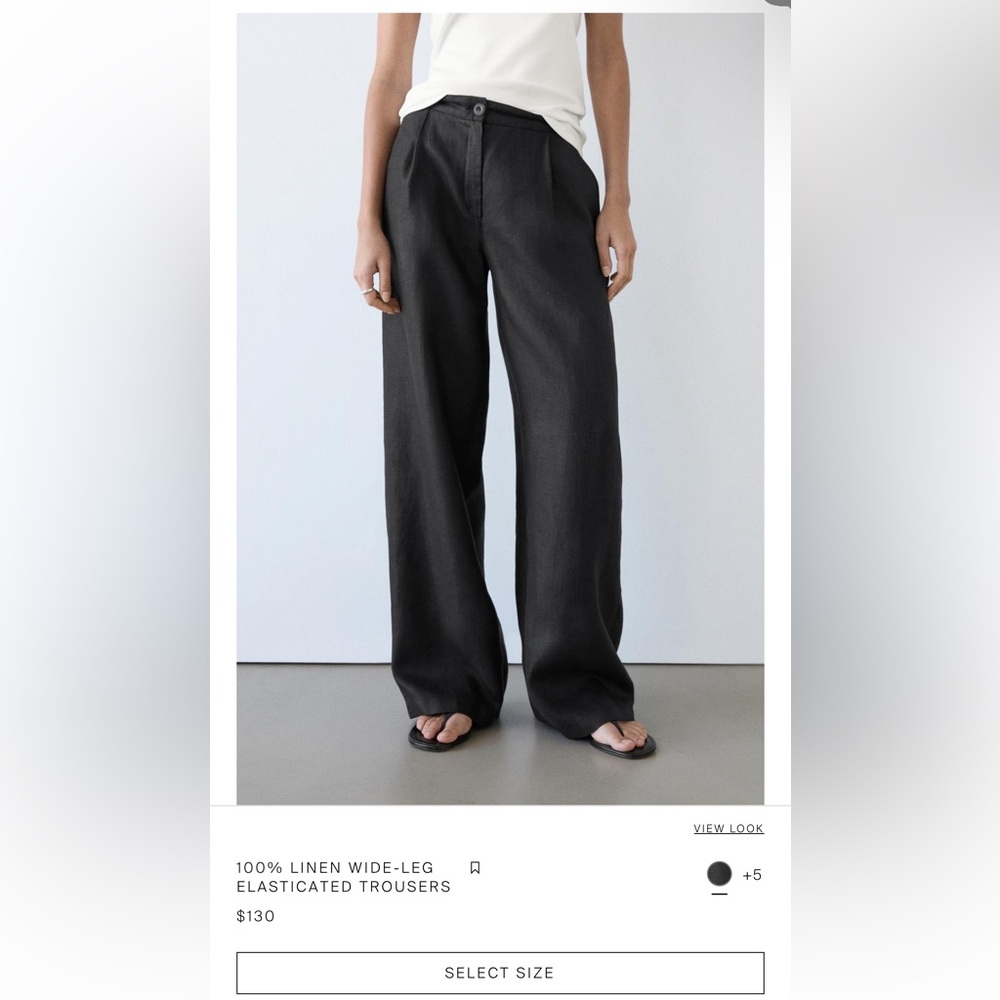 Massimo Dutti 100% linen trousers